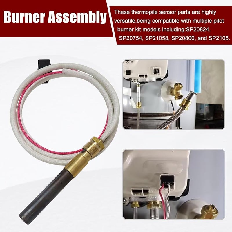 SP20824 SP20754 SP21058 Natural LP Thermopile Sensor Pilot Burner Kit for Rheem Ruud Richmond Water Heaters - Image 3